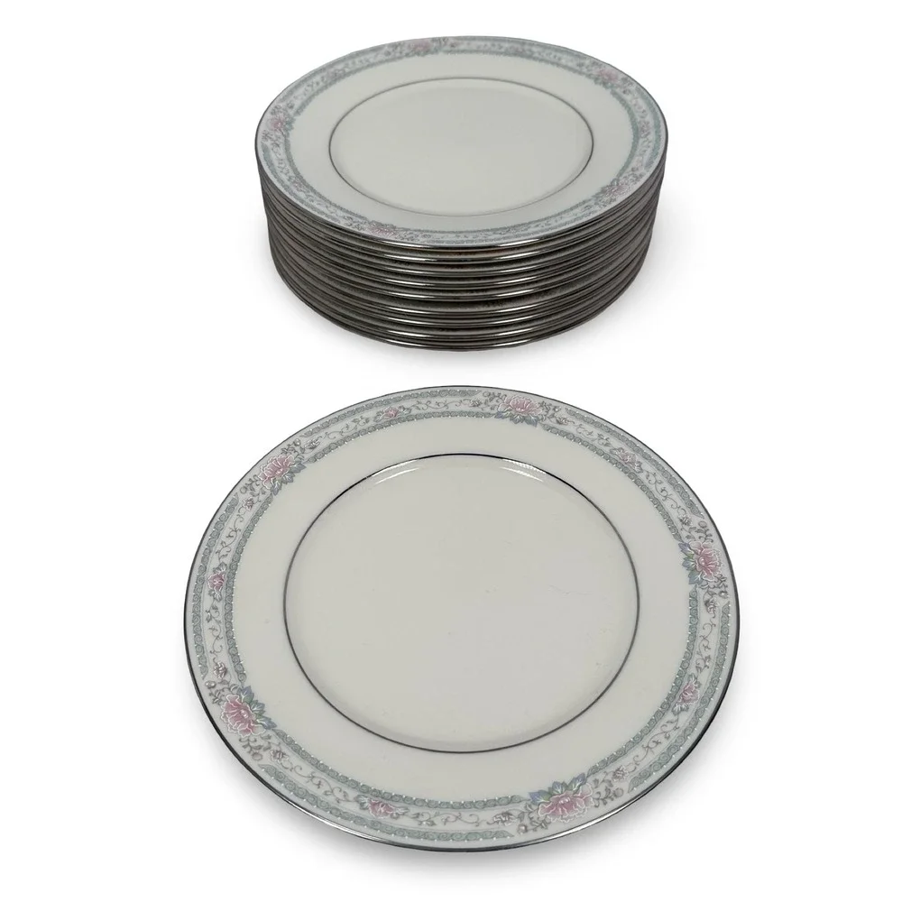 Lenox Charleston‎ Salad Plates Cosmopolitan Collection Set of 10 Platinum 10.75